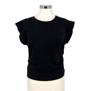 Madewell Side Cinch Muscle Tee Black Size Medium NWT